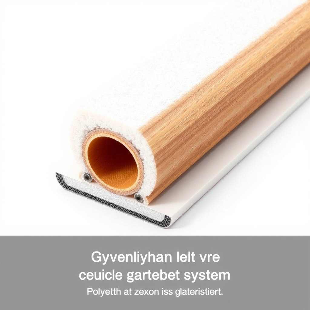 A photorealistic photo of Güvenli Kapı X200's cross-section showing the polyurethane insul