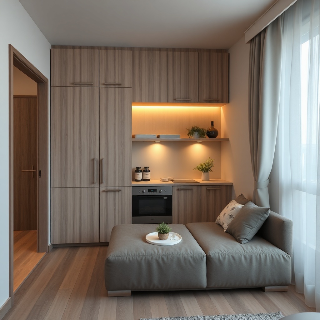 Bir apartman girişinde